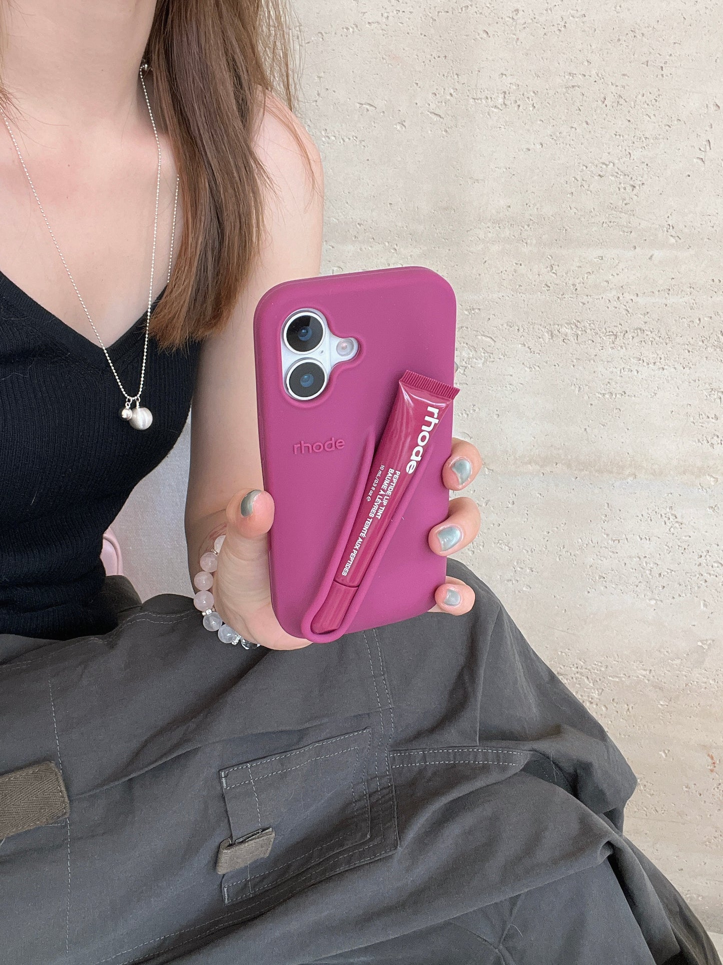 3D Silicone Lipstick Phone Cover for iPhone