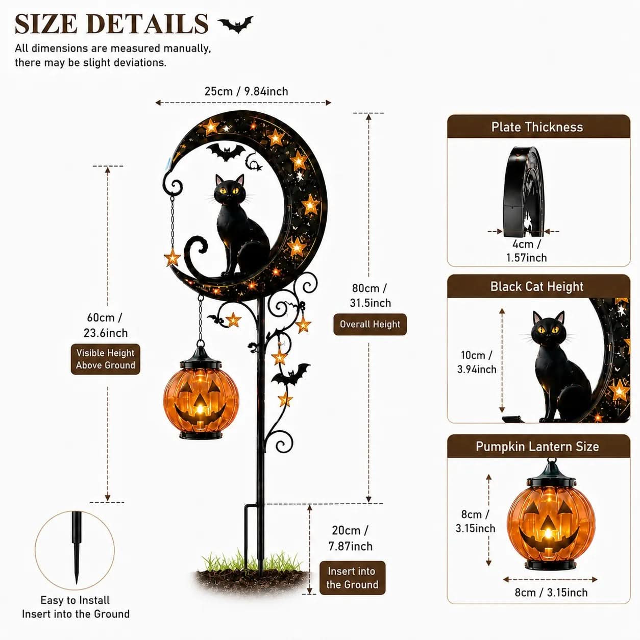Pumpkin Garden Stake for Spooky Outdoor Atmosphere