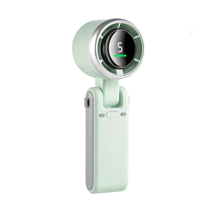 Rechargeable Mini Handheld Turbo Fan – Portable, Desk & Neck Cooling