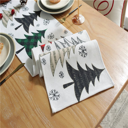 Christmas Tree and Snowflake Table Runner - Winter Lane Decor [Last Day Discount]