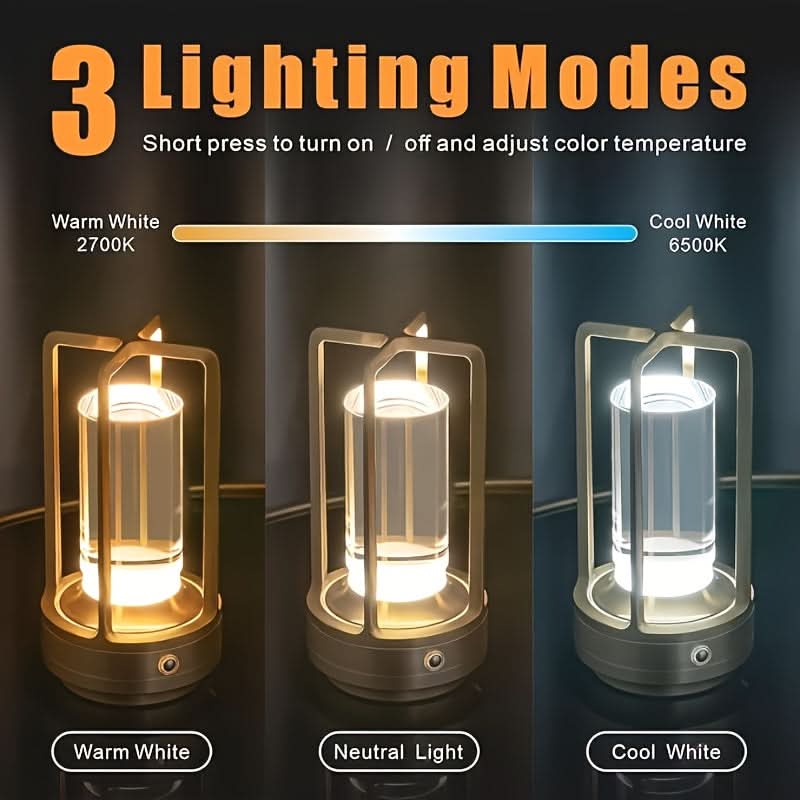Rechargeable Retro Design Table Lamp
