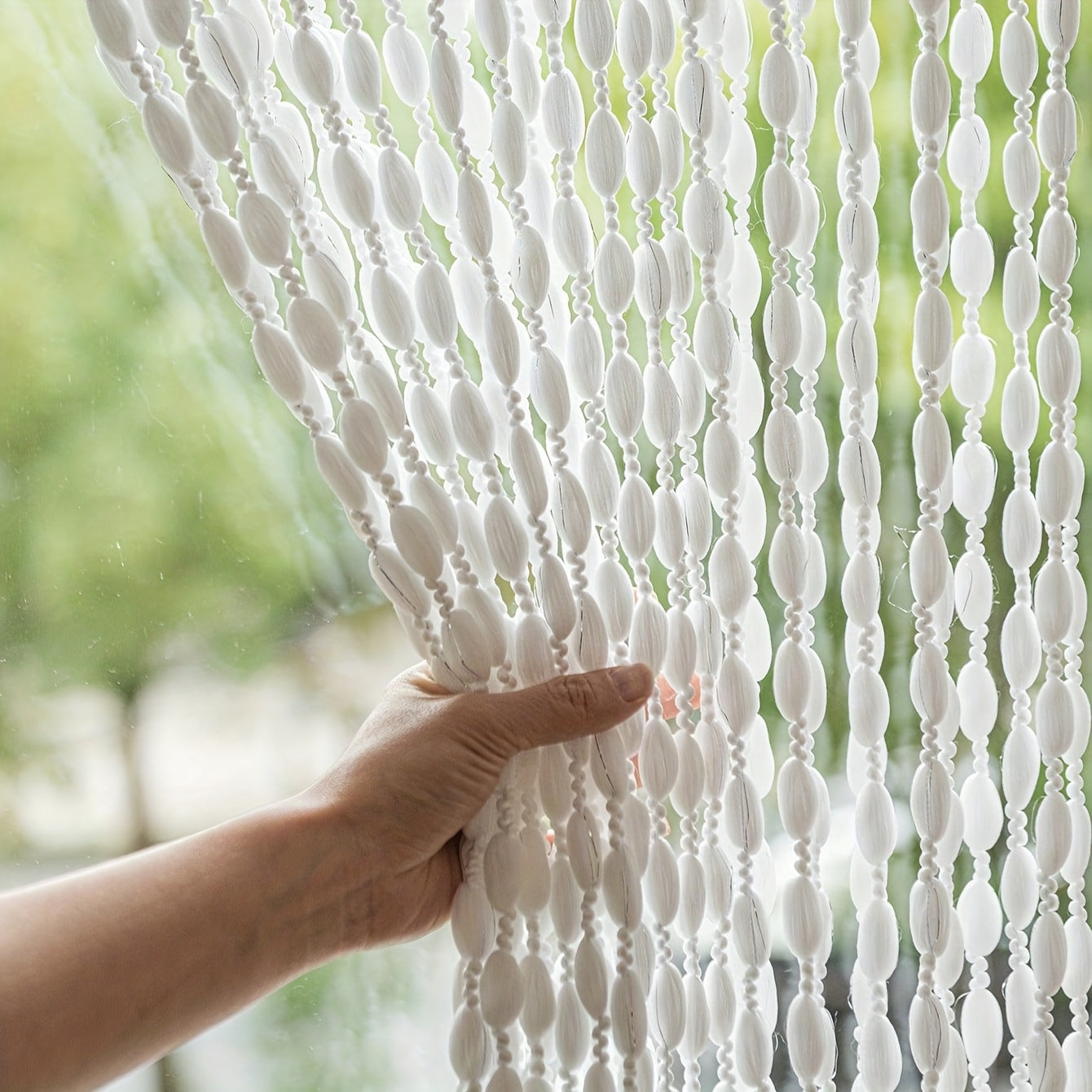 Boho Style Bed Canopy with Beads – Ideal for Bedroom or Play Area