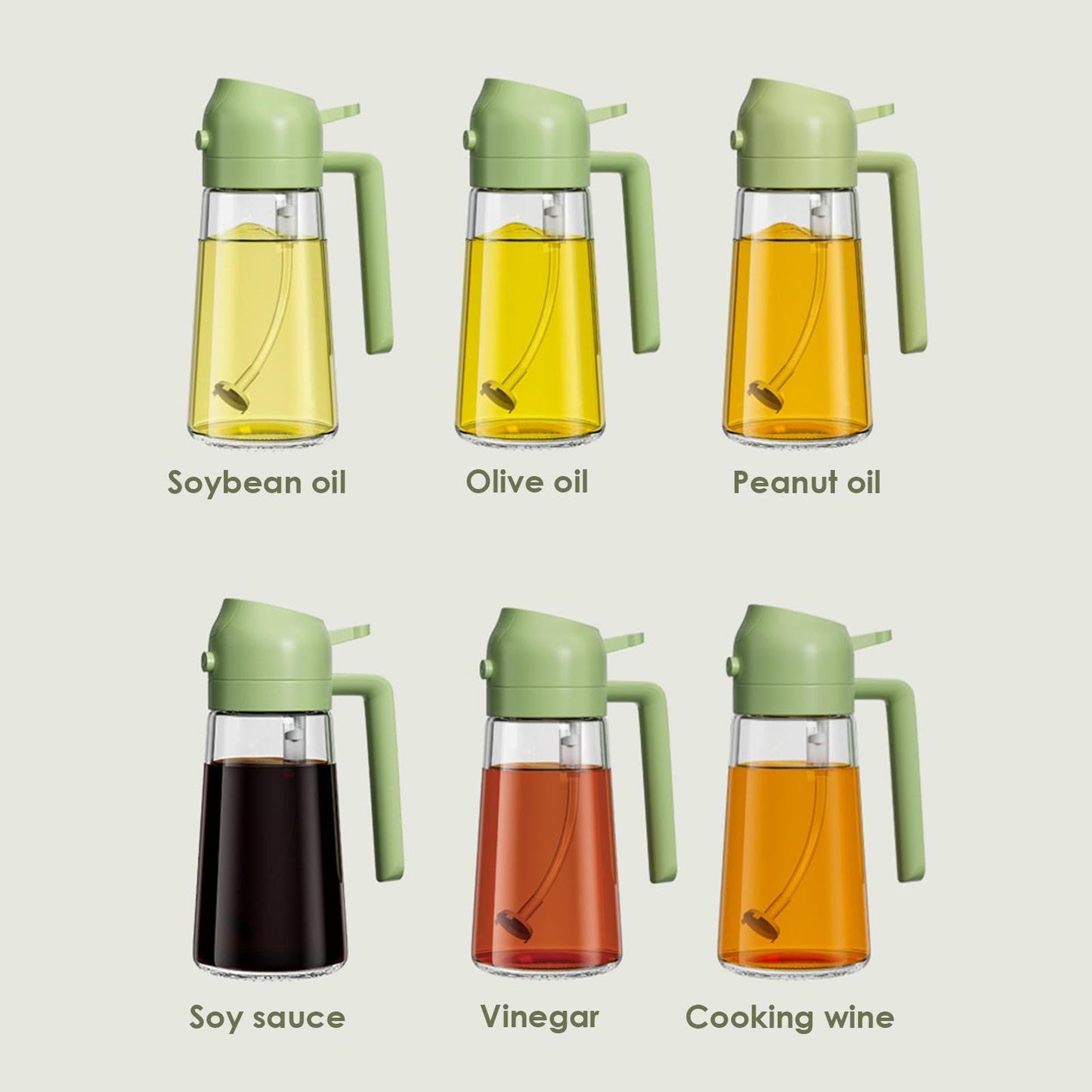 Dual-Function Oil Pourer Bottle for Nutritious Cooking