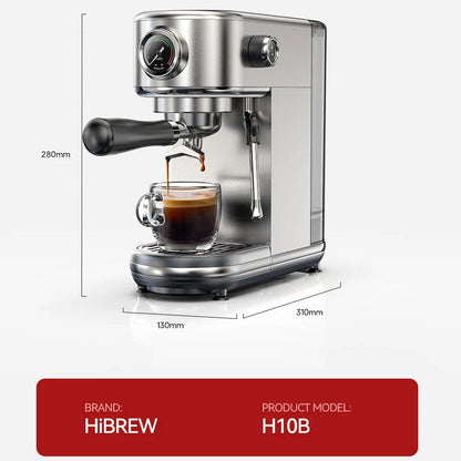 20-Bar Espresso Maker with Steam Wand | 51mm Portafilter, Hot/Cold Brew & Temperature Adjustment
