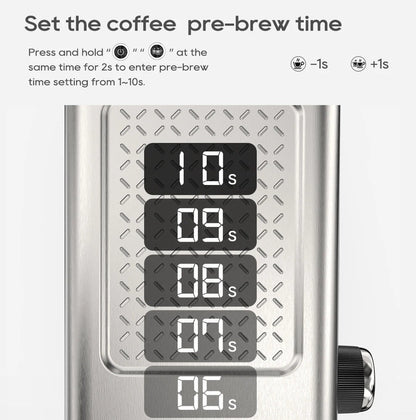 20-Bar Espresso Maker with Steam Wand | 51mm Portafilter, Hot/Cold Brew & Temperature Adjustment