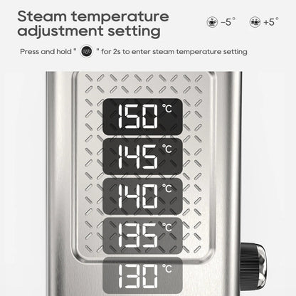 20-Bar Espresso Maker with Steam Wand | 51mm Portafilter, Hot/Cold Brew & Temperature Adjustment