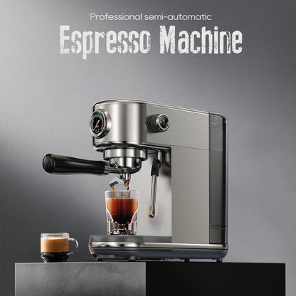 20-Bar Espresso Maker with Steam Wand | 51mm Portafilter, Hot/Cold Brew & Temperature Adjustment