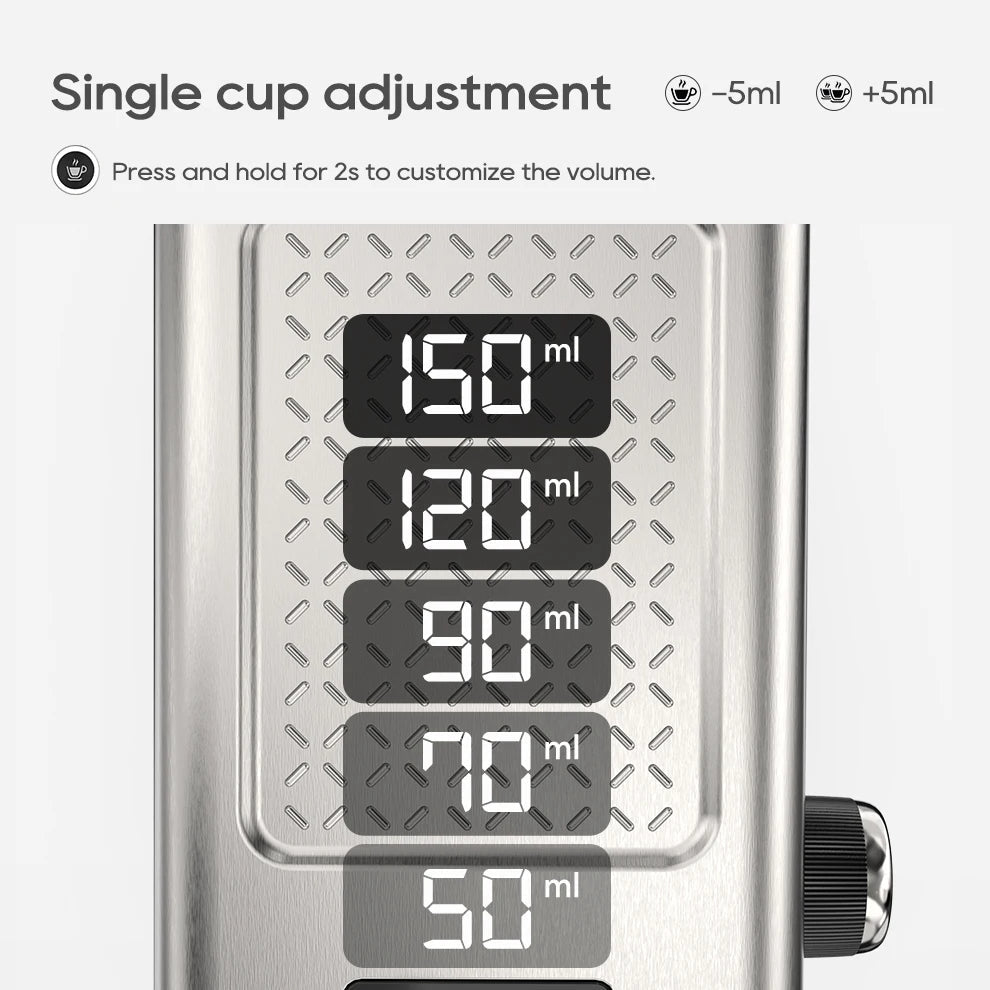 20-Bar Espresso Maker with Steam Wand | 51mm Portafilter, Hot/Cold Brew & Temperature Adjustment