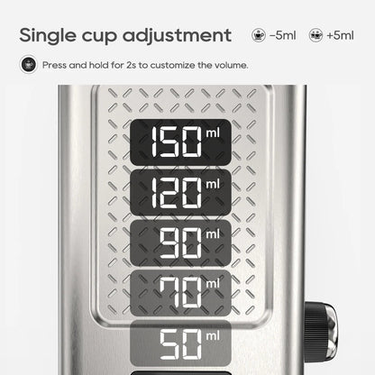 20-Bar Espresso Maker with Steam Wand | 51mm Portafilter, Hot/Cold Brew & Temperature Adjustment
