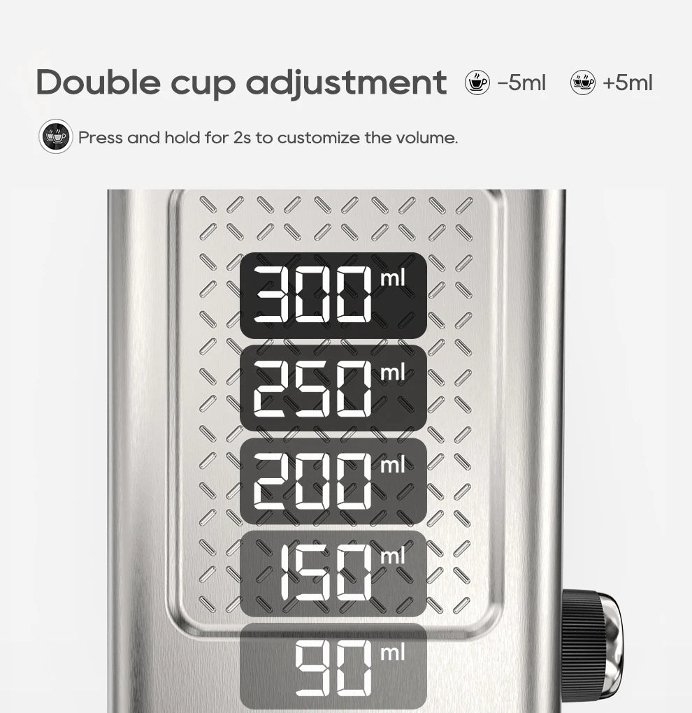 20-Bar Espresso Maker with Steam Wand | 51mm Portafilter, Hot/Cold Brew & Temperature Adjustment