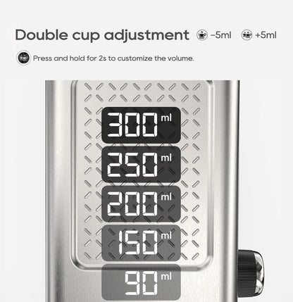 20-Bar Espresso Maker with Steam Wand | 51mm Portafilter, Hot/Cold Brew & Temperature Adjustment