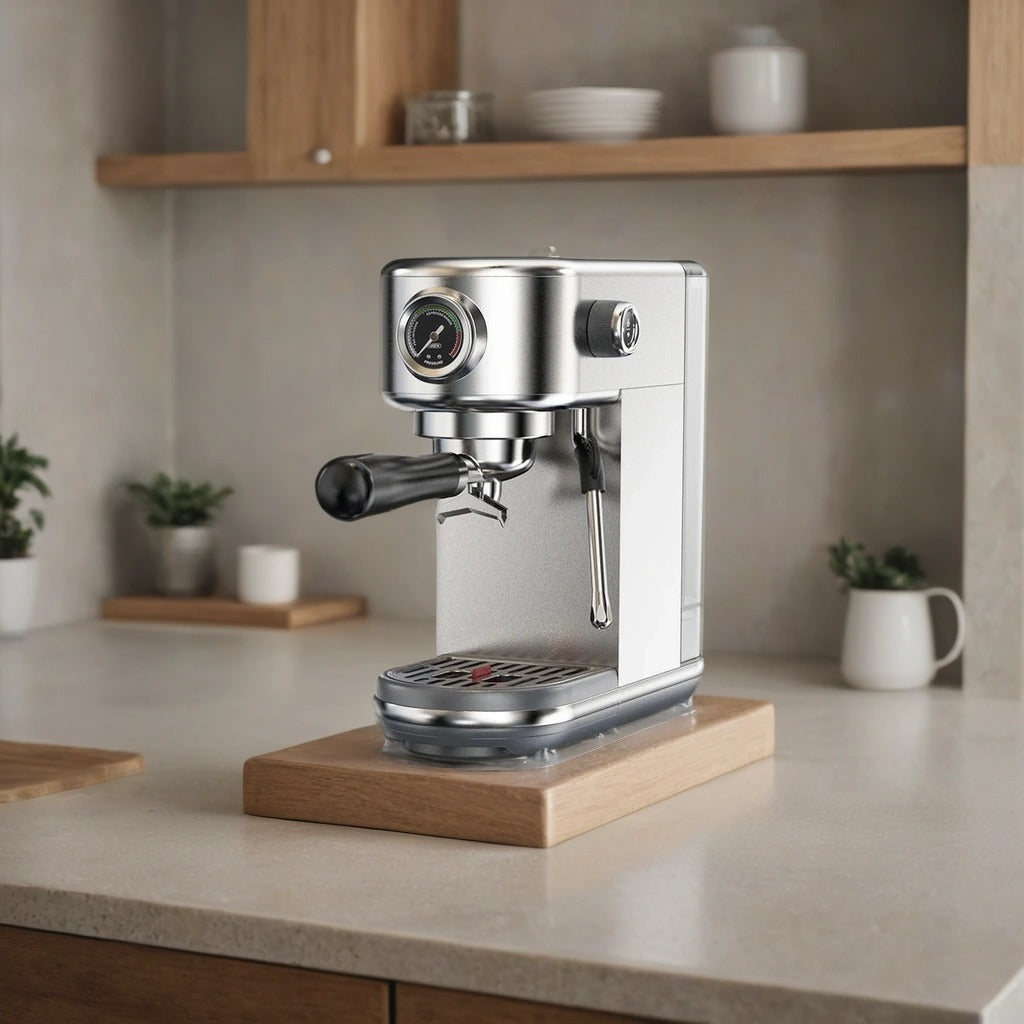 20-Bar Espresso Maker with Steam Wand | 51mm Portafilter, Hot/Cold Brew & Temperature Adjustment