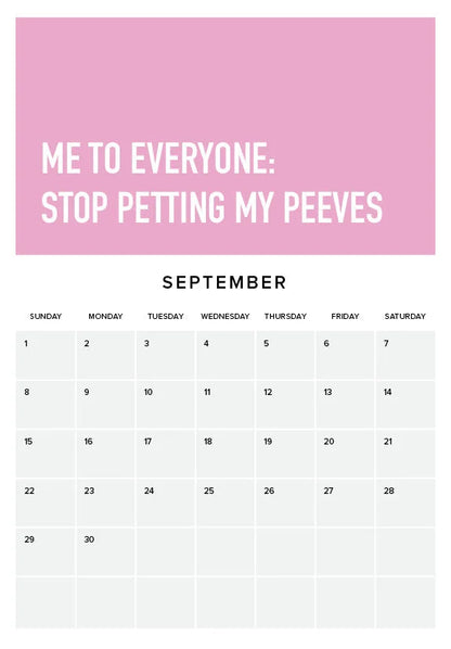 Embrace Adulting 2024 Wall Calendar | Sarcastic Humor