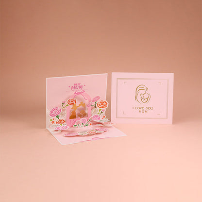 Elegant 3D Floral Pop-Up Card for Mother's Day Gift