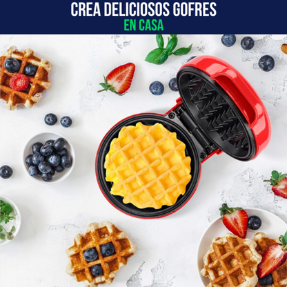 Mini Electric Waffle Maker - Easy to Use Multi-Function Waffle Iron