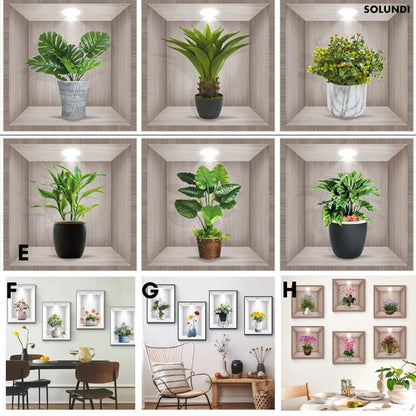 50% Discount | 3D Green Plant Wall Stickers