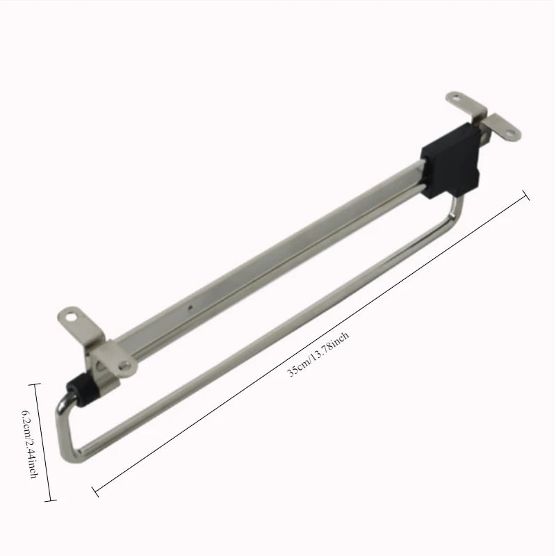 Extendable Clothes Rod for Wall Mounting | Adjustable and Foldable | Metal | 25–35 cm