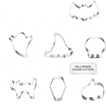 Festive Halloween Cookie Cutters Set – 7 Unique Shapes