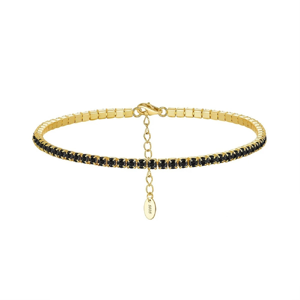 Sterling Silver Tennis Bracelet with Multicolored Zircon for Women