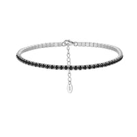 Silver Black CZ 0.2 cm (0.06 in)