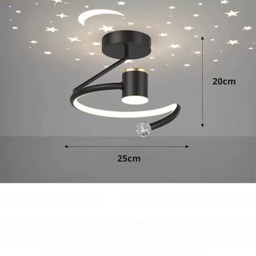 LED Ceiling Light with Dimmable Starry Effect for Room Illumination