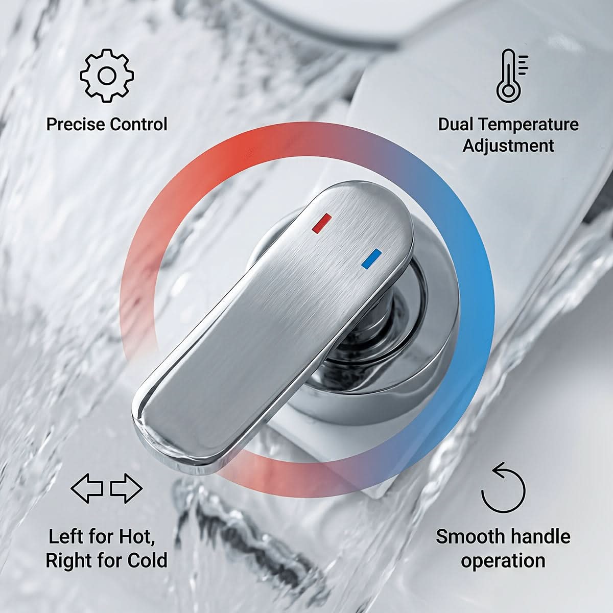 Mirror Basin Faucet with Waterfall Stream Design