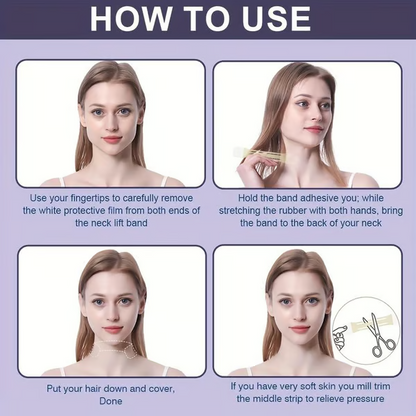 NeckLift Instant Tape for a Youthful Jawline – Seamless & Sweatproof