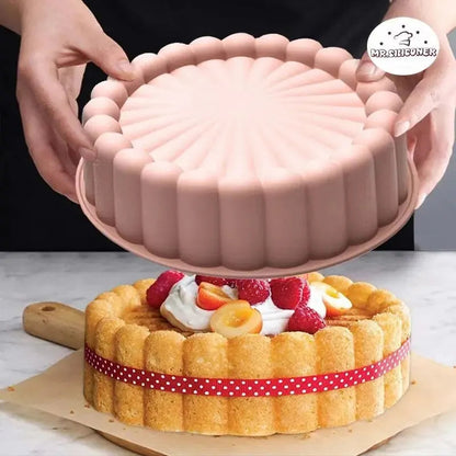 Round Silicone Cake Mold with Sunflower Design | Heat Resistant | 20x20x6 cm