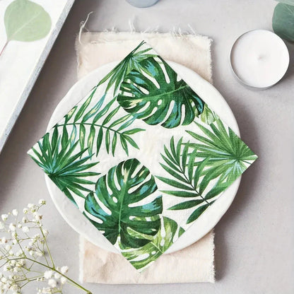 20-Pack Eco-Friendly Leaf Design Napkin Towels
