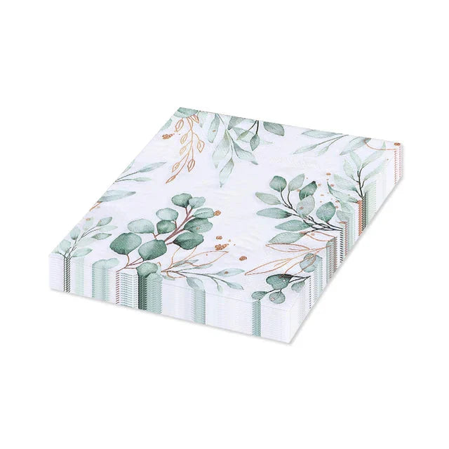 20-Pack Eco-Friendly Leaf Design Napkin Towels
