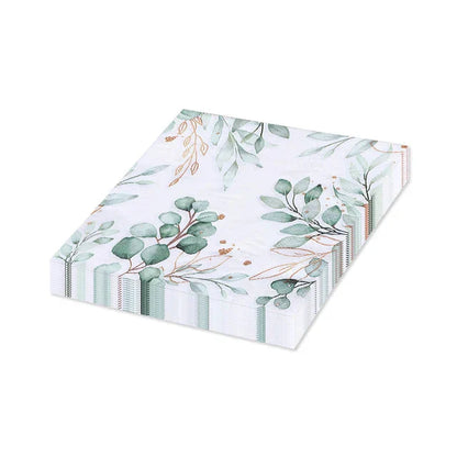 20-Pack Eco-Friendly Leaf Design Napkin Towels