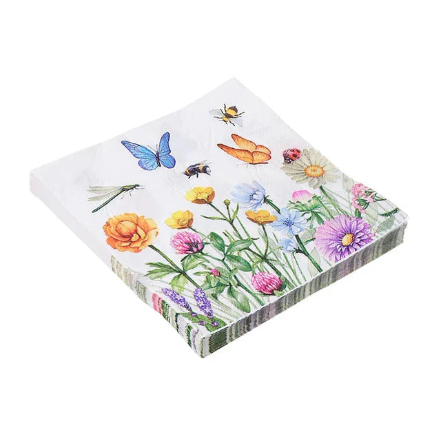 20-Pack Eco-Friendly Leaf Design Napkin Towels