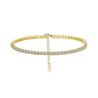 Gold White CZ 14K 0.2 cm (0.08 in)