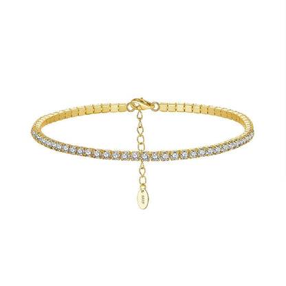 Sterling Silver Tennis Bracelet with Multicolored Zircon for Women