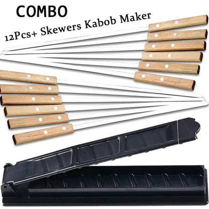 21-Inch Premium Stainless Steel Grilling Skewers for BBQ