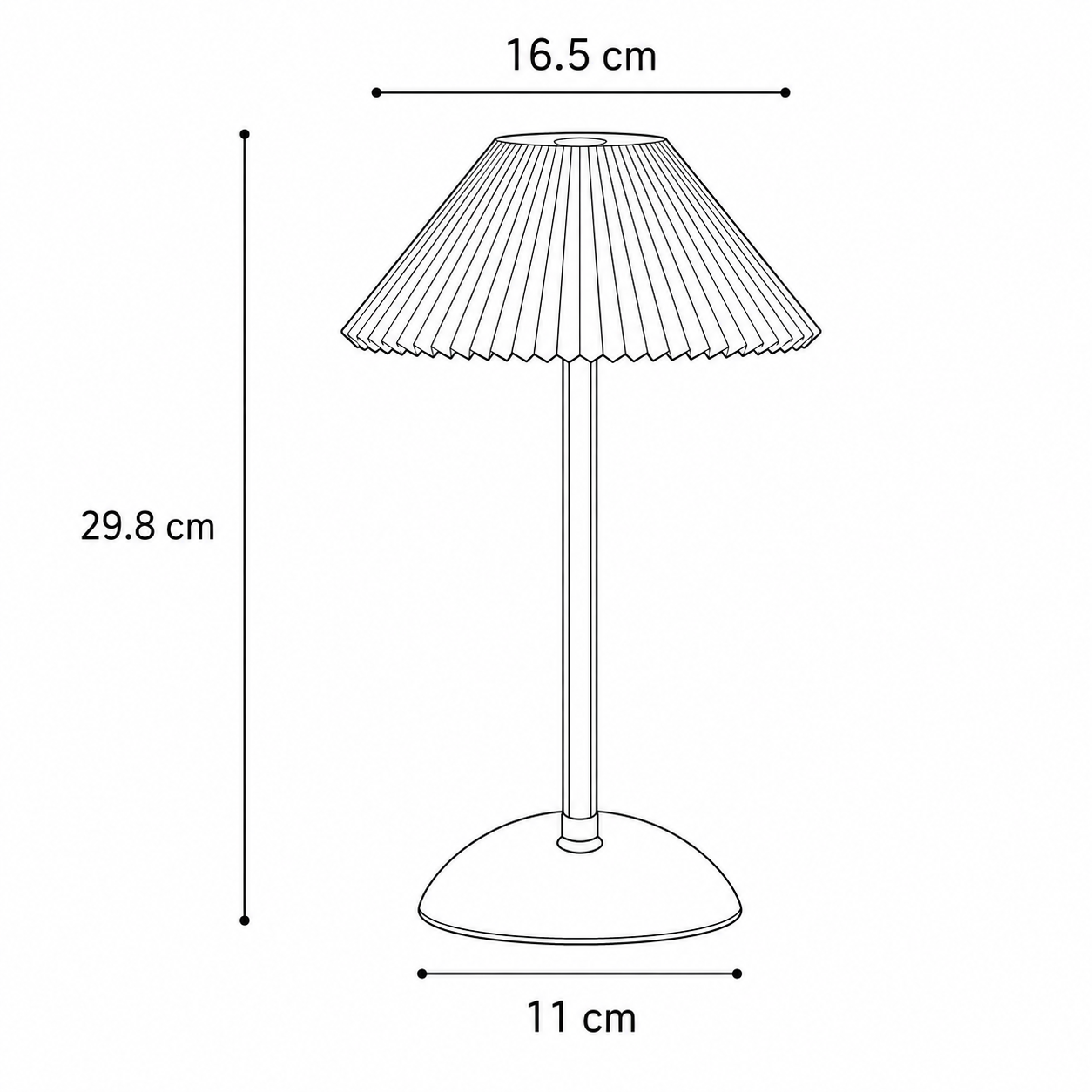 Fabric Table Lamp with Brass Cone Shade