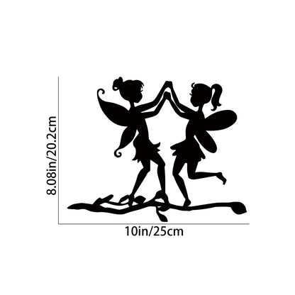 Metal Bird Tree and Garden Decor | Outdoor Decoration with Bird, Dragon, Fairy, and Dog Silhouettes