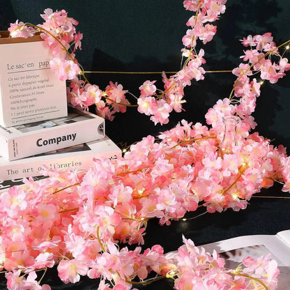 Cherry Blossom LED String Lights | 20 Bulbs | Romantic Bedroom & Party Decor