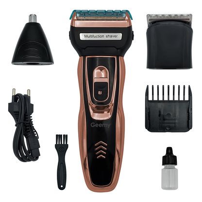 3-in-1 Wireless Trimmer – Beard, Nose Hair, and Shaving Tool