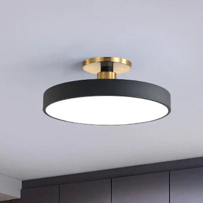 Sleek LED Ceiling Fixture with Nordic Modern Design
