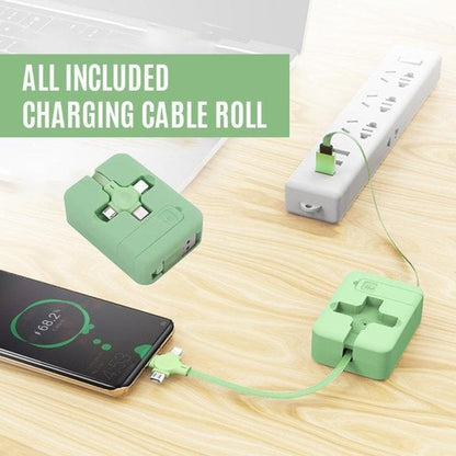 Versatile 3-in-1 Charging Cable | Compact and Tangle-Free