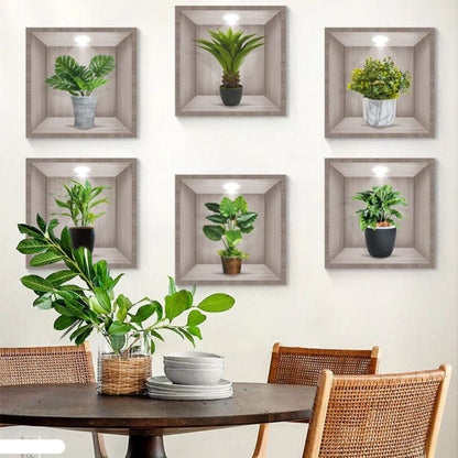50% Discount | 3D Green Plant Wall Stickers