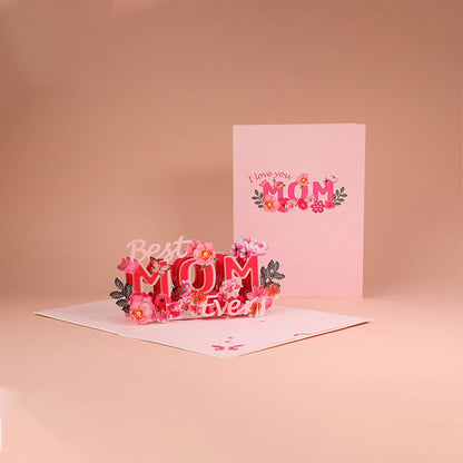 Elegant 3D Floral Pop-Up Card for Mother's Day Gift