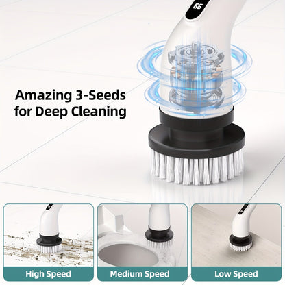 CleanSweep Pro - Versatile 9-in-1 Electric Cleaning Brush Set