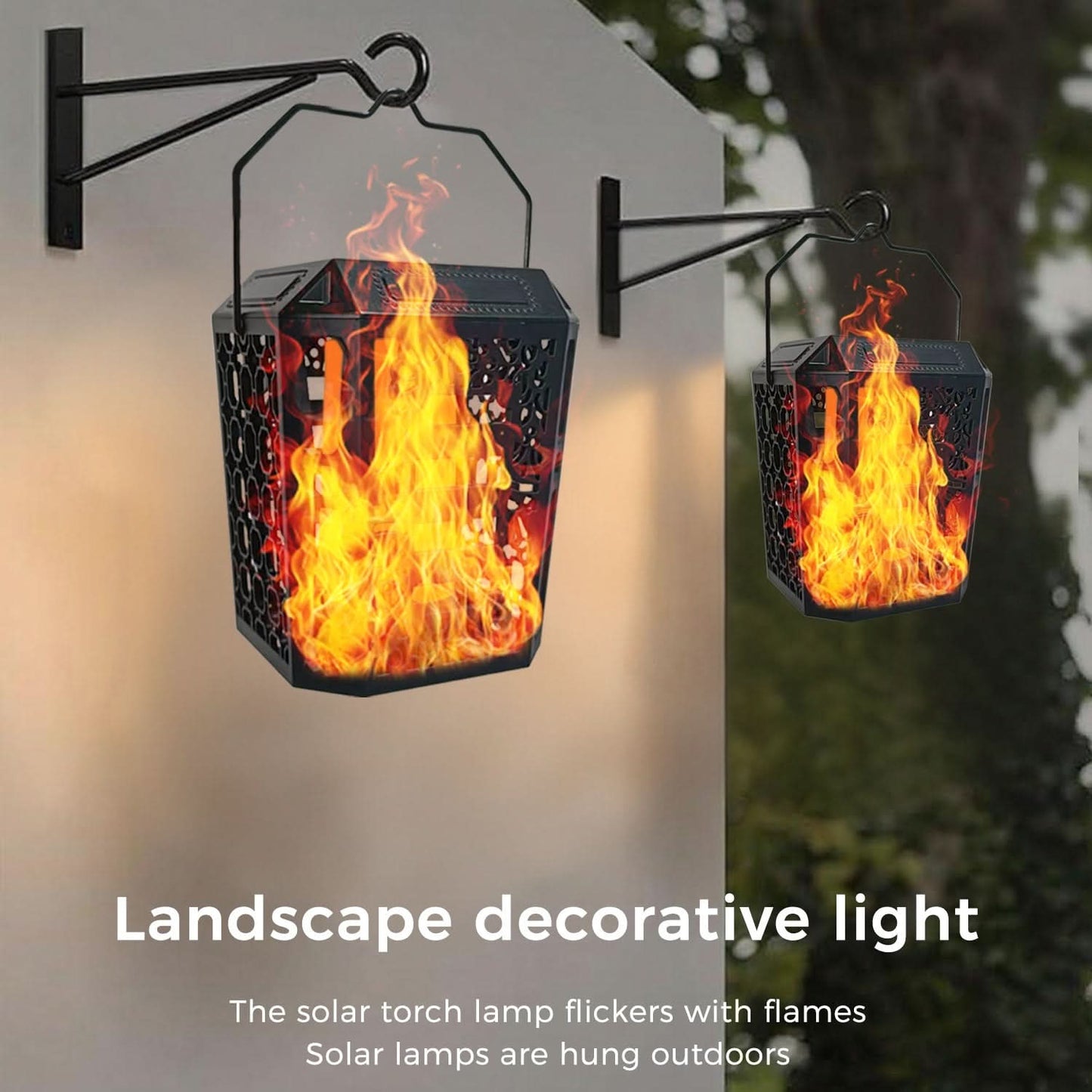 Flickering Solar Powered Torch Light