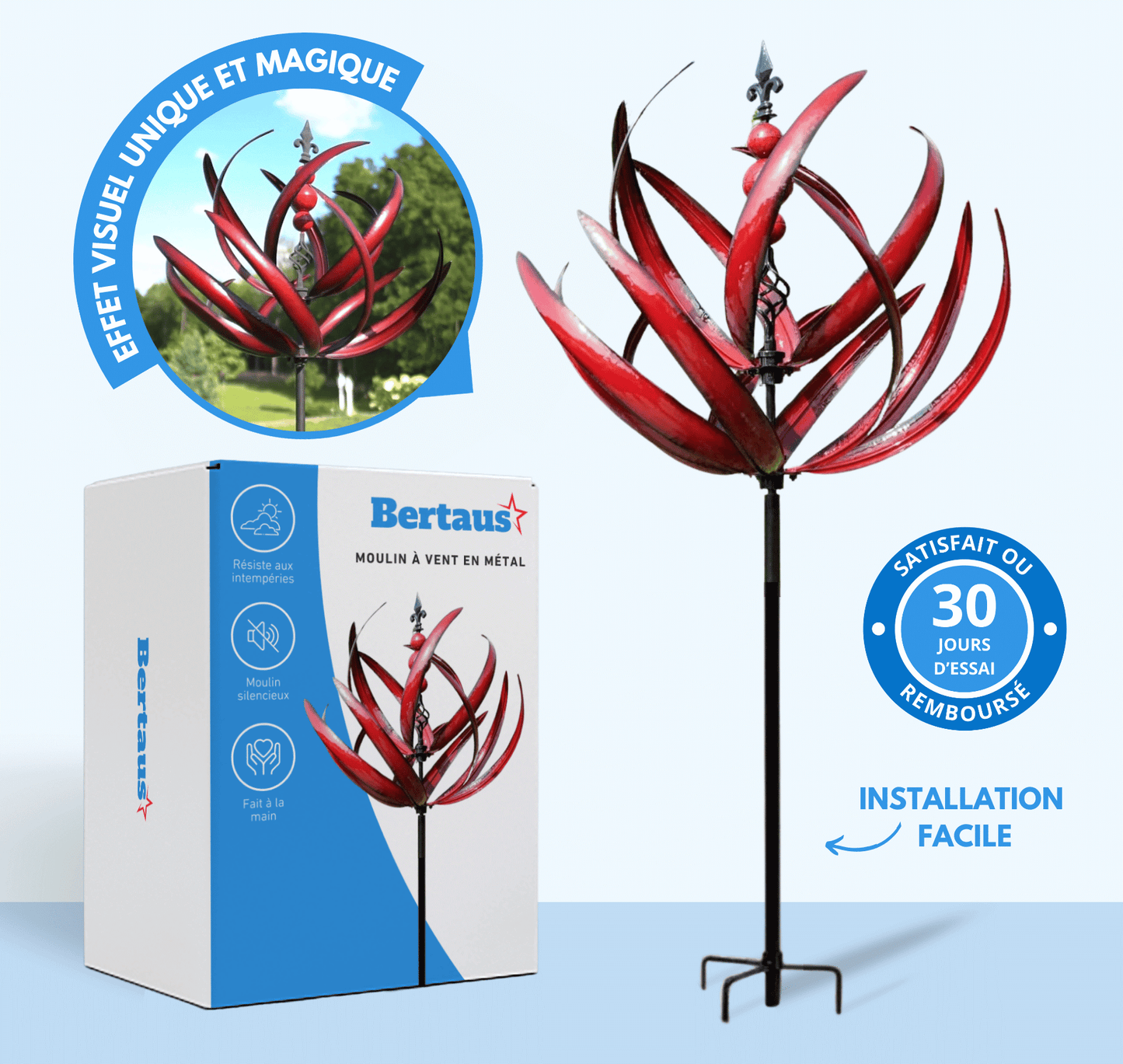 Metal Garden Windmill Decoration