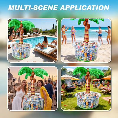 Inflatable Ice Bucket Cooler in Coconut Tree Design