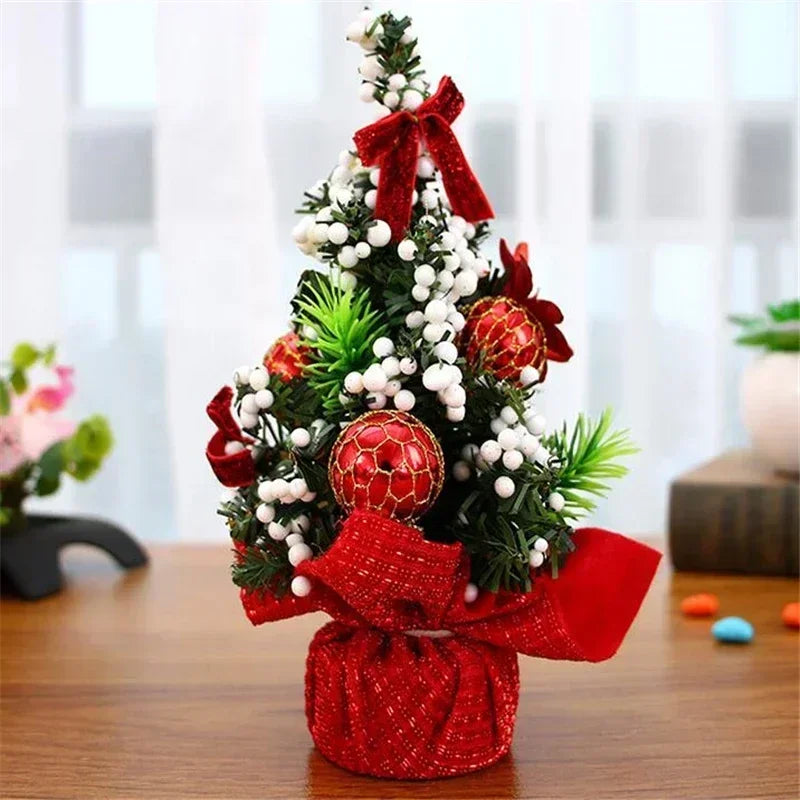 Mini Christmas Tree Table Decoration | Artificial Pine Branches | 20 cm