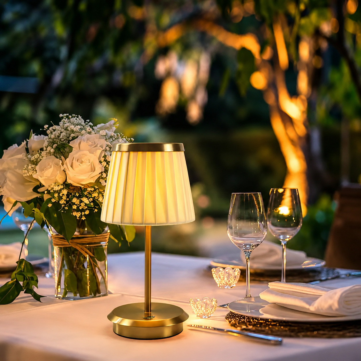 Portable LED Table Lamp with Rechargeable Battery
