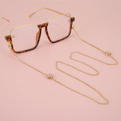 Gold Beaded Eyewear Chain with Adjustable Length